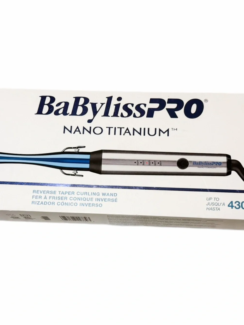 NWOT BaByliss Pro Nano Titanium Reverse Curl Wand, still in org box!!!